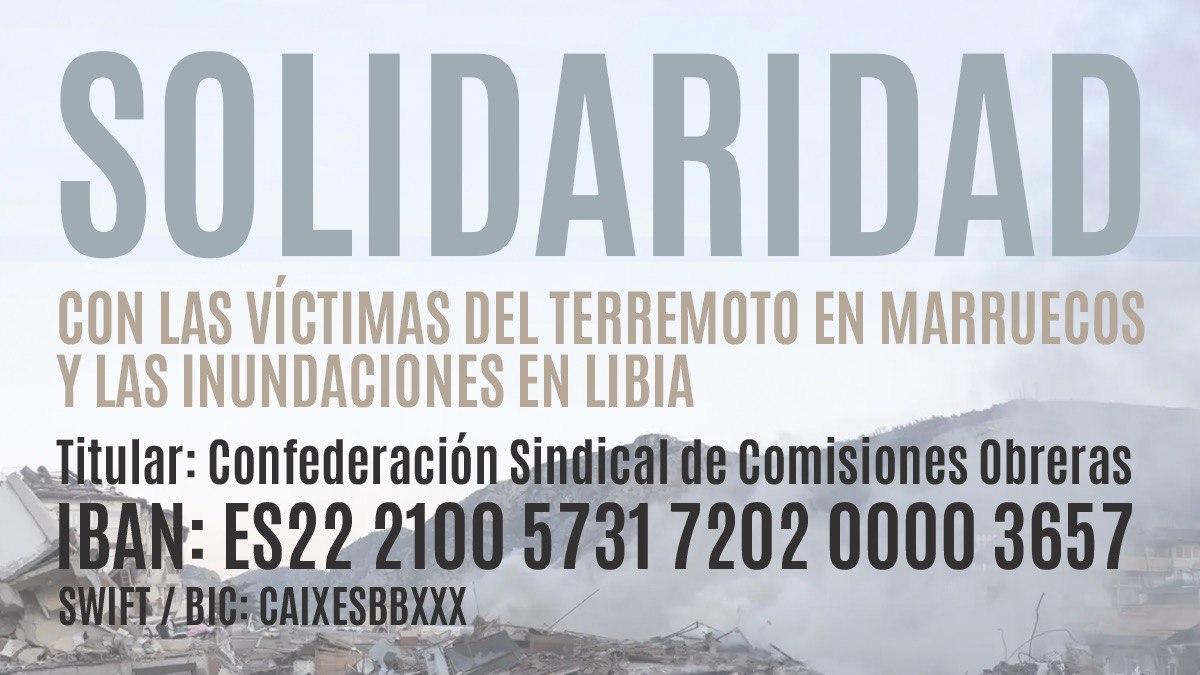Solidaridad con las vctimas del terremoto en Marruecos y las inundaciones en Libia