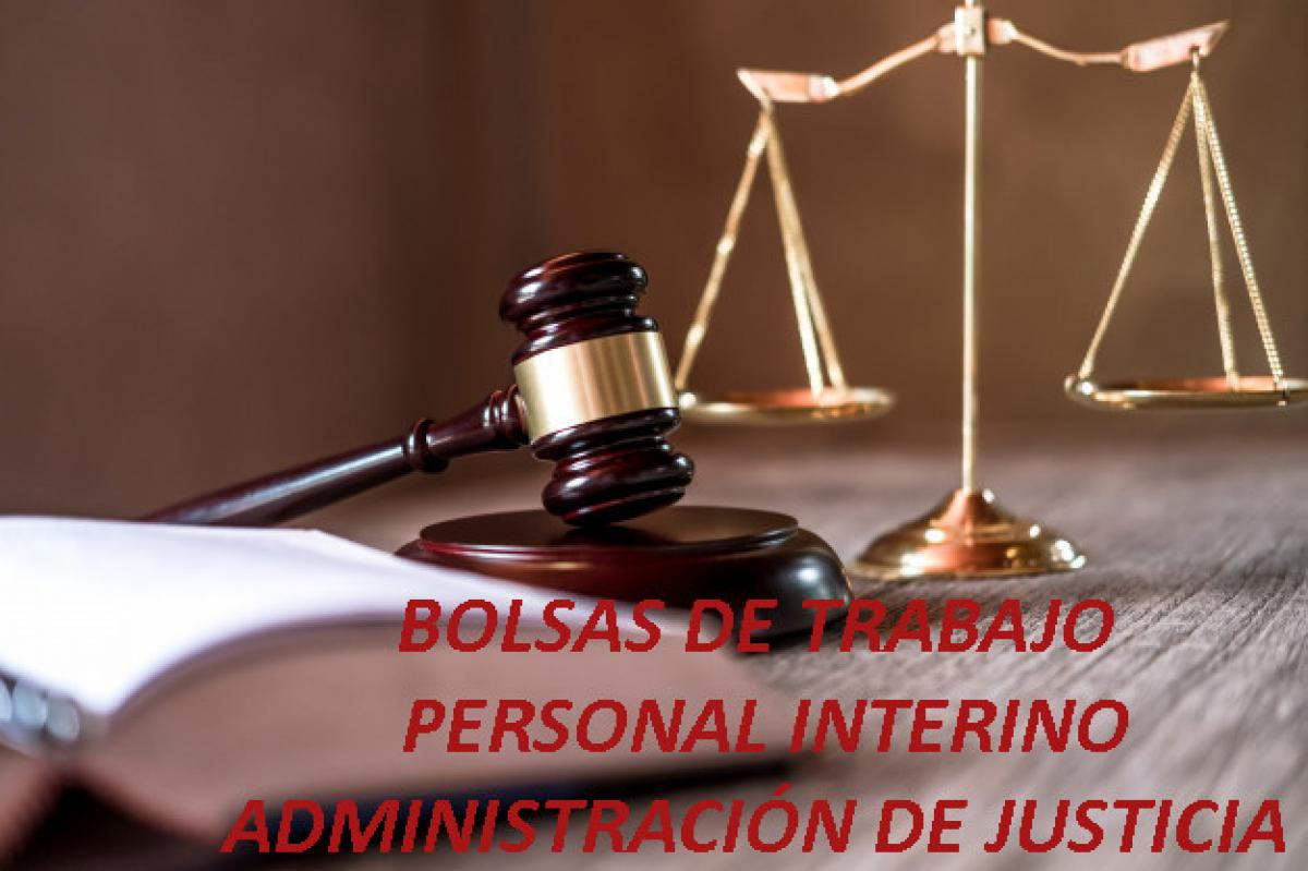 Bolsas de personal interino Justicia