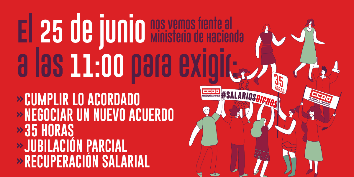 CCOO se moviliza para exigir al Gobierno que cumpla lo pactado y negocie una subida salarial para este ao