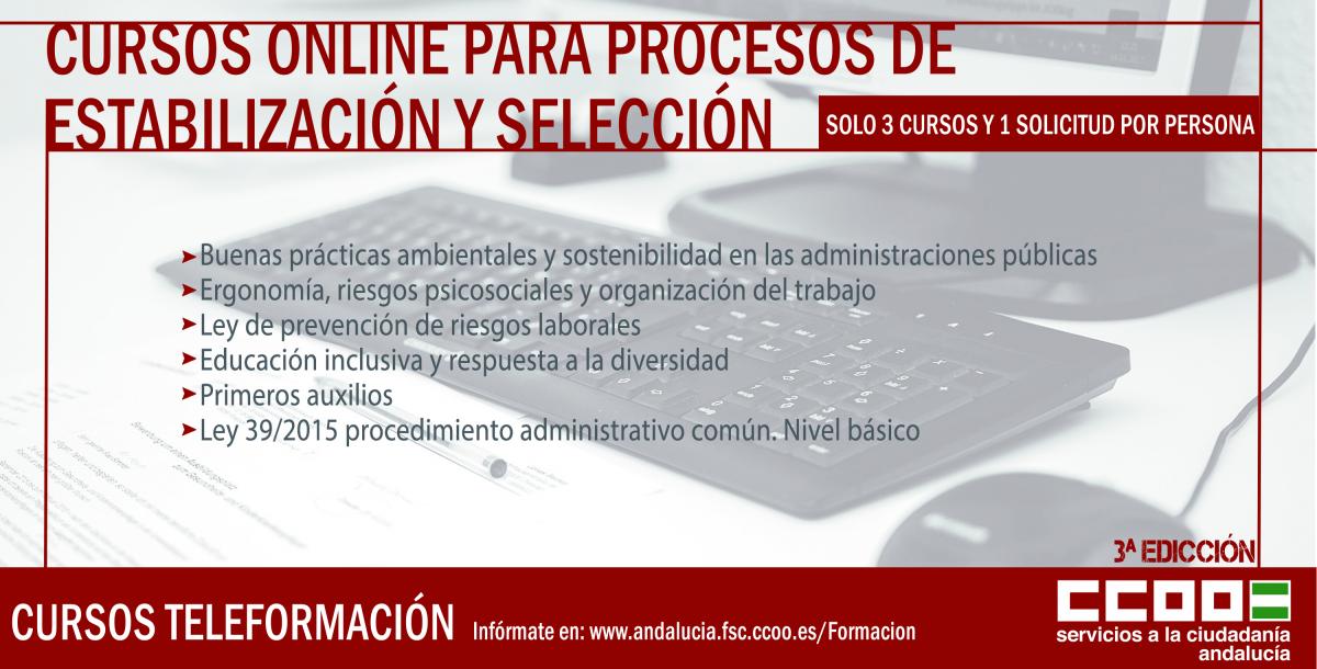 3ª edición de los cursos relacionados con los procesos de estabilización y selección en Andalucía