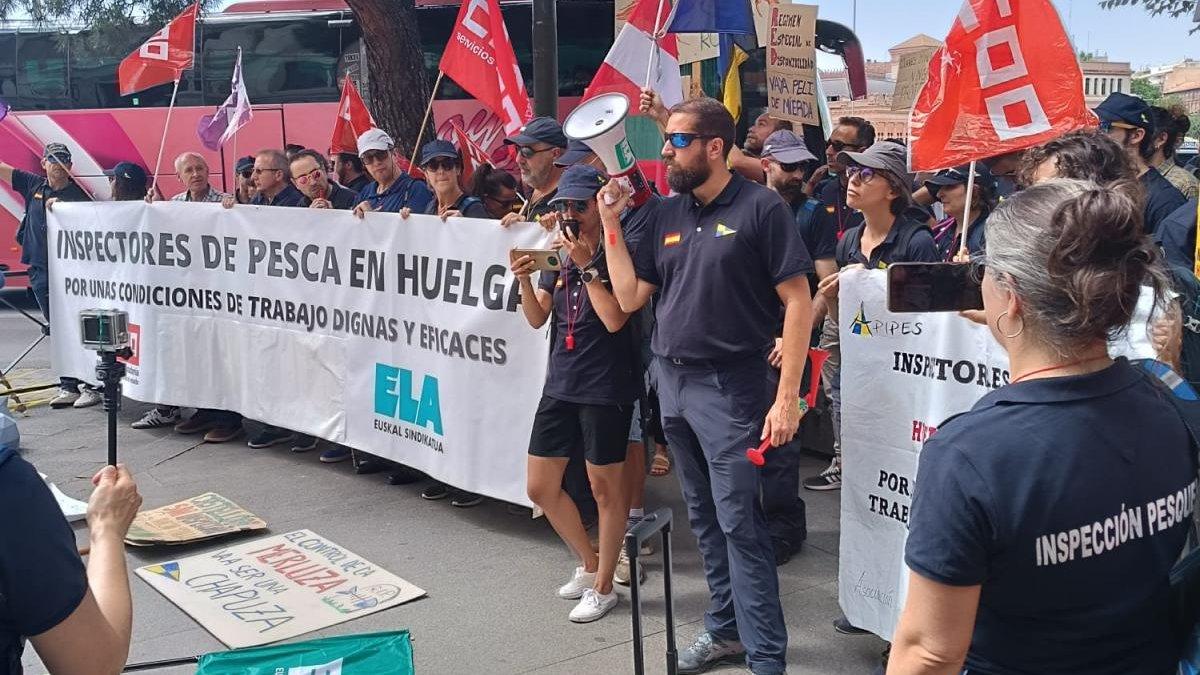 Huelga de Inspectores de Pesca Martima del Estado. Imagen de archivo.