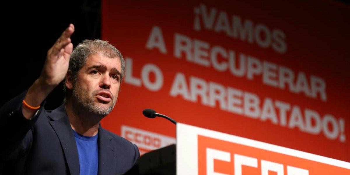 Unai Sordo, secretario general de CCOO en la Asamblea de delegados y delegadas del rea Pblica de Madrid, foto de Fran Lorente