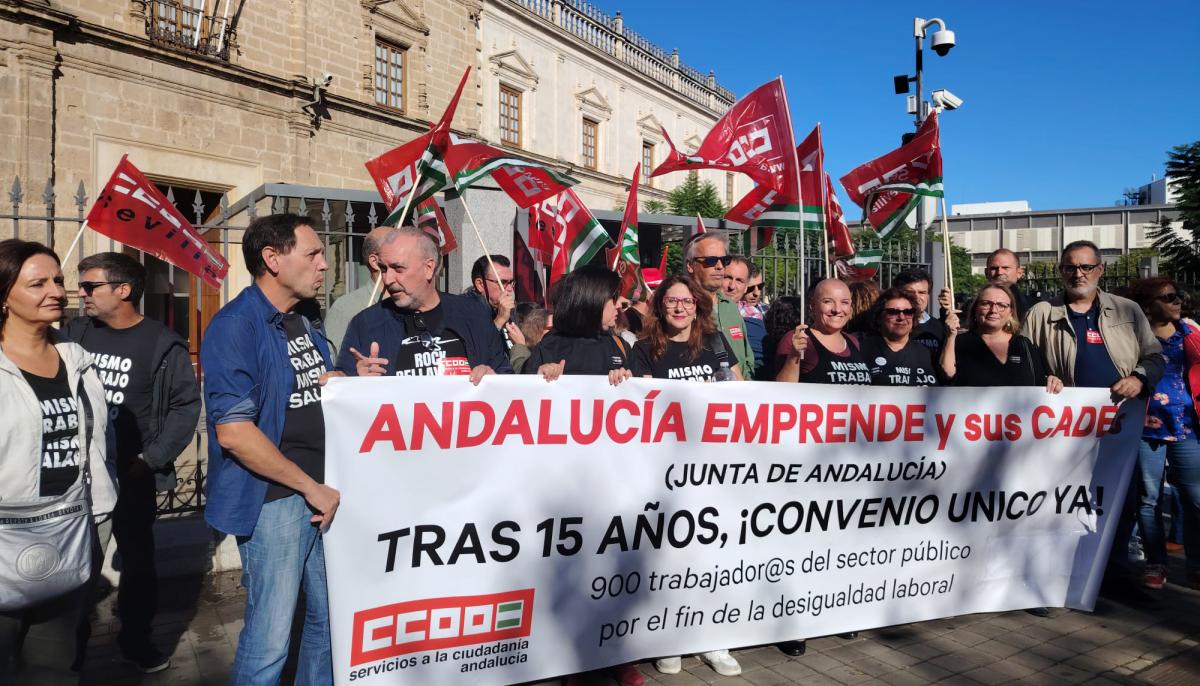 Nuevas movilizaciones por la falta de la falta de compromiso del Gobierno andaluz con la plantilla de Andaluca Emprende