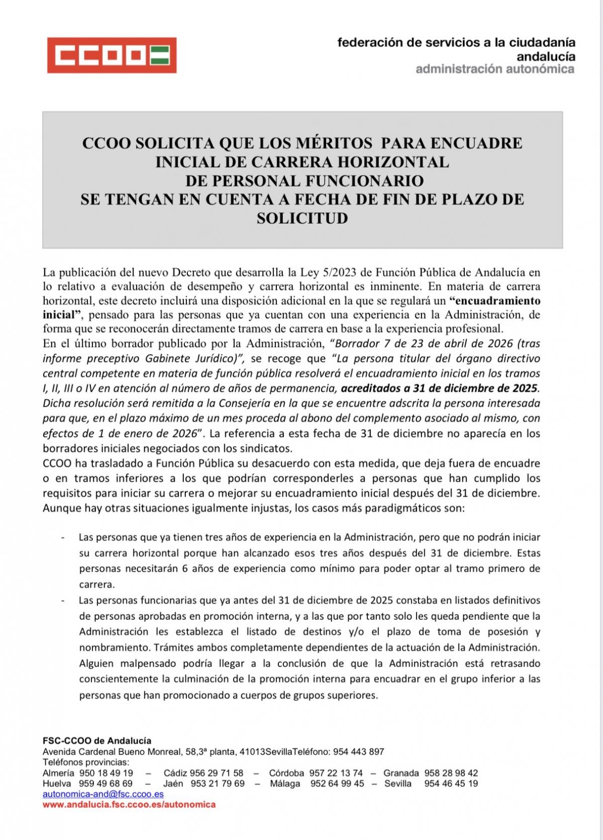 Solicitud encuadre inicial CH