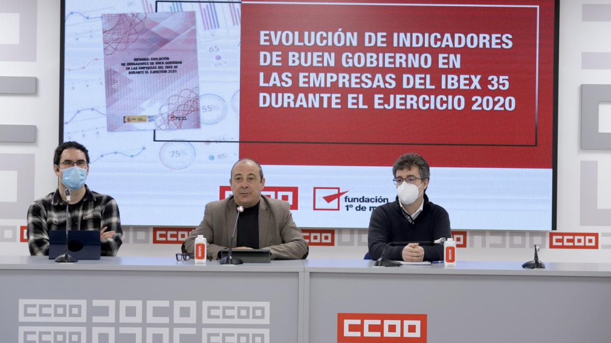 Rueda de prensa presentación del informe Evolución de indicadores de buen Gobierno en las empresas del Ibex 35