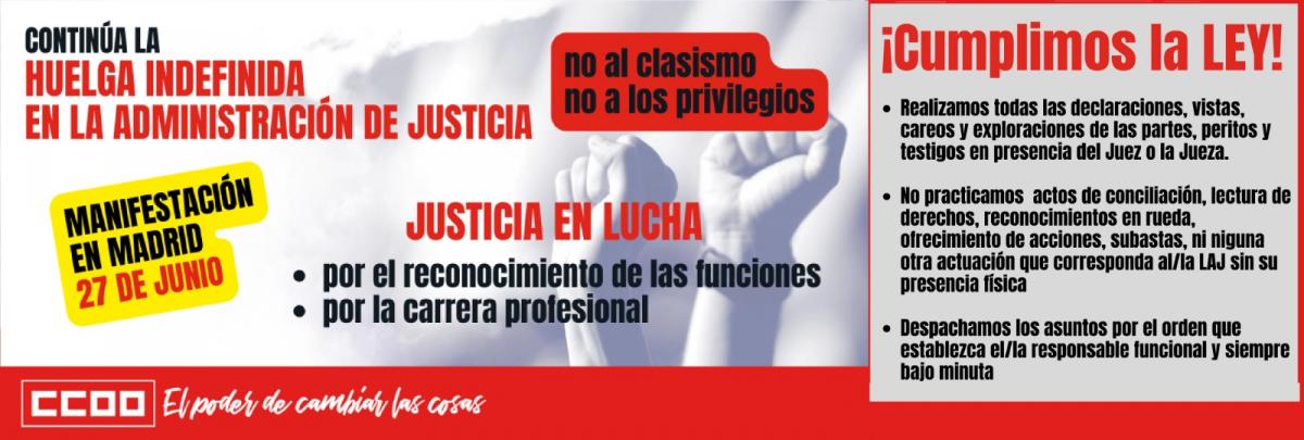 Huelga Justicia manifestacin 27 junio 2023