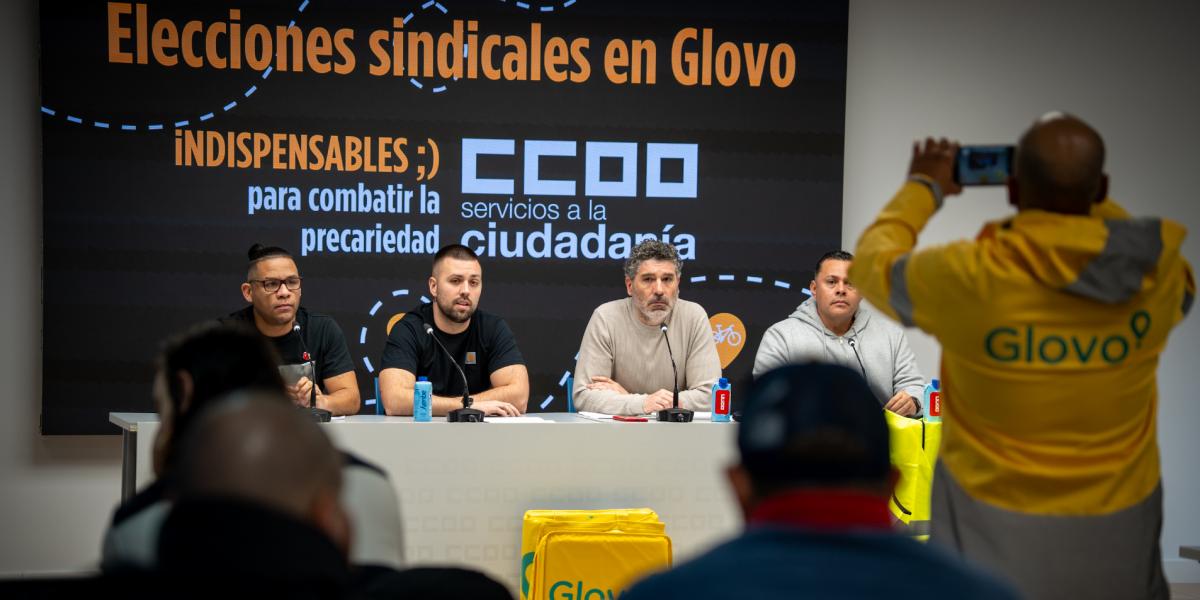 FSC-CCOO ha denunciado en rueda de prensa maniobras antisindicales de Glovo