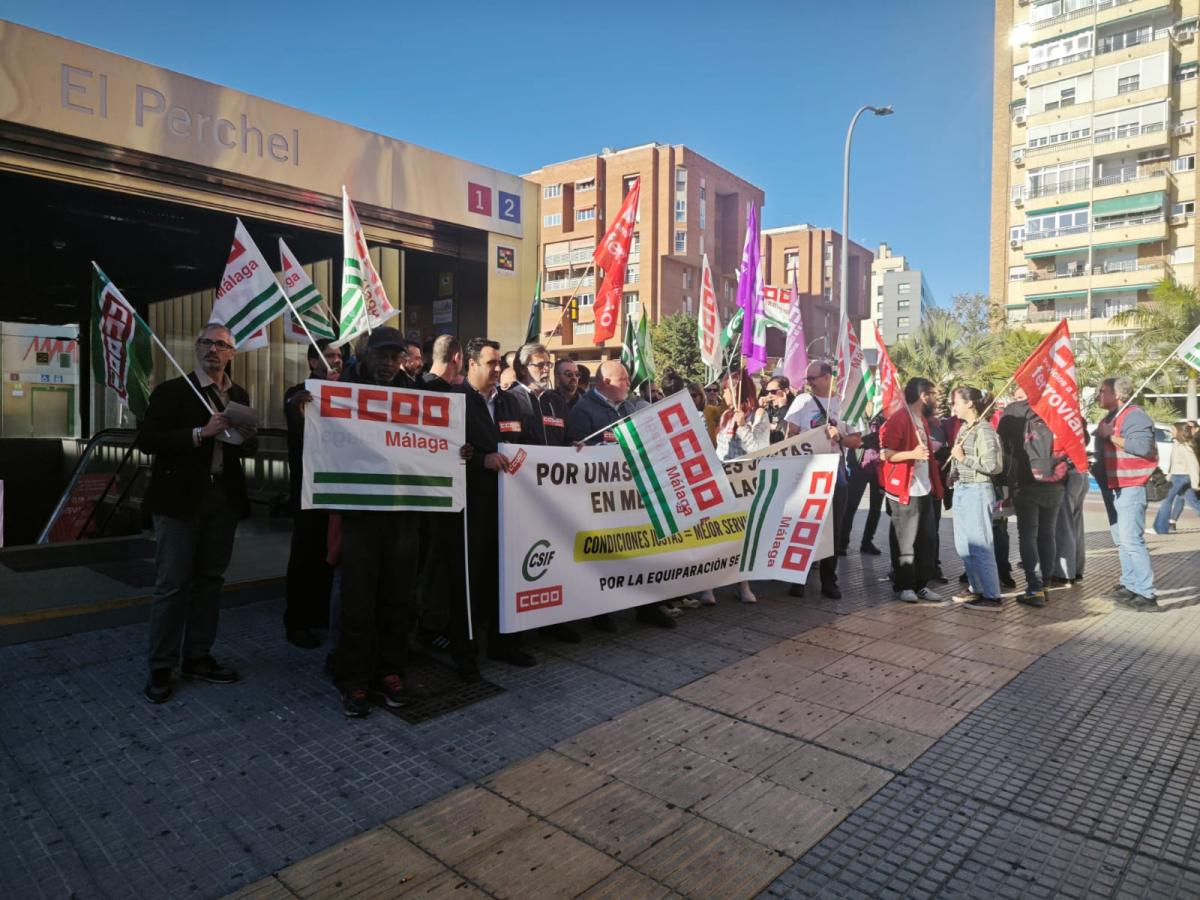 Imágenes de la concentración de Metro Málaga