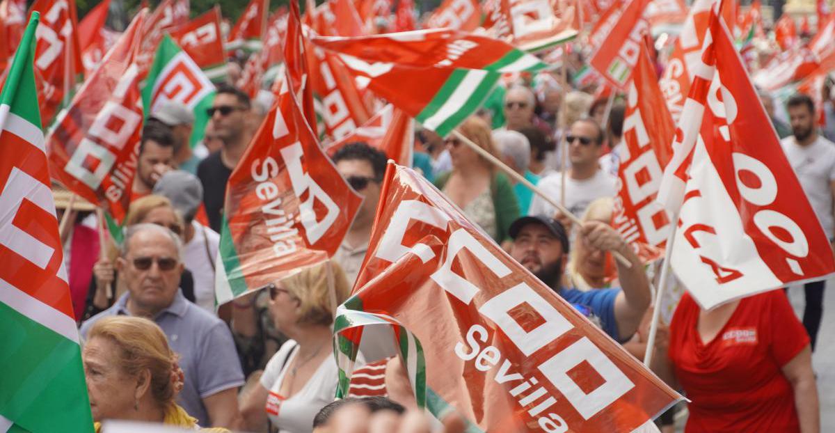 Manifestacin de CCOO en Sevilla. Foto archivo