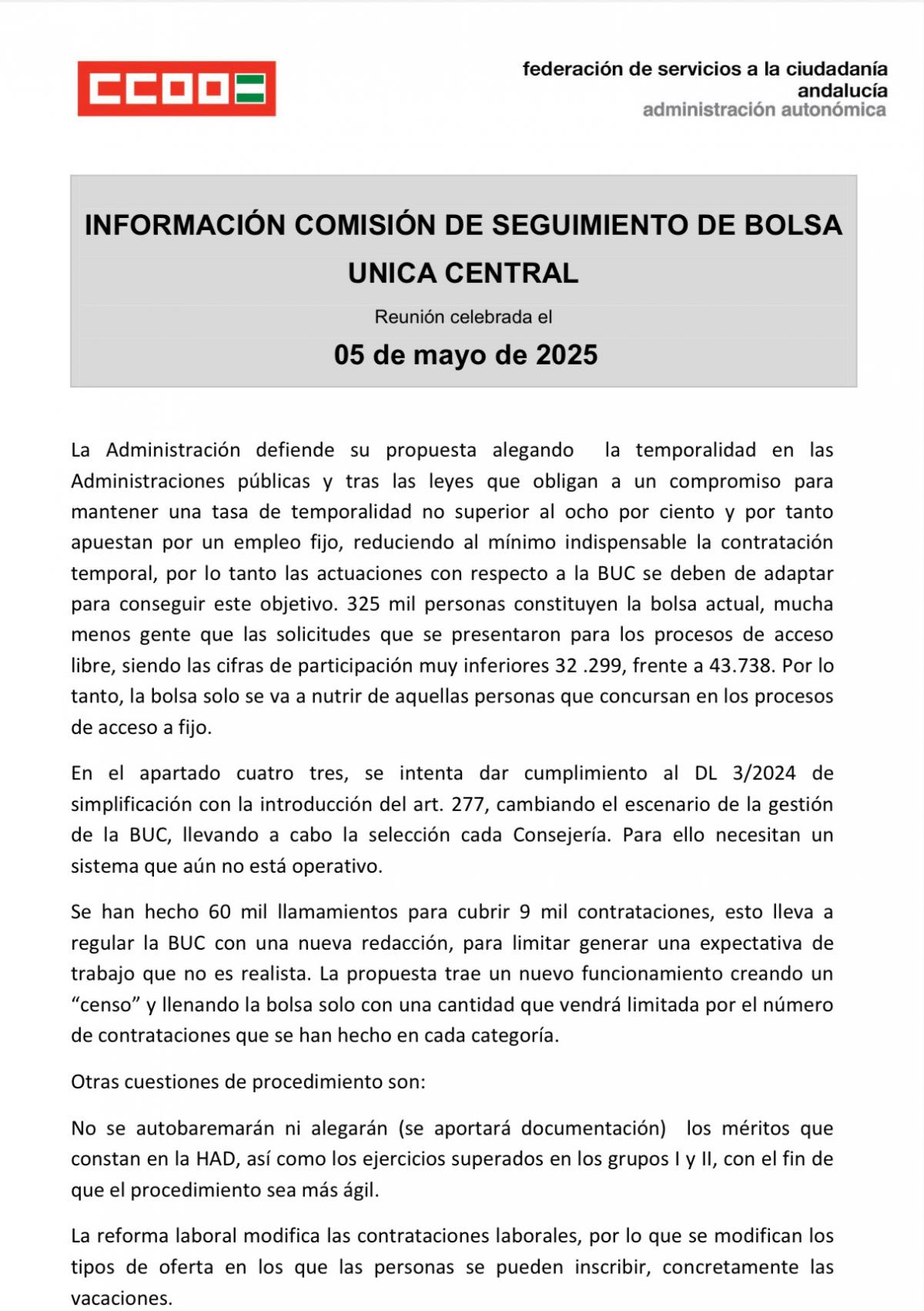 Info CS BUC