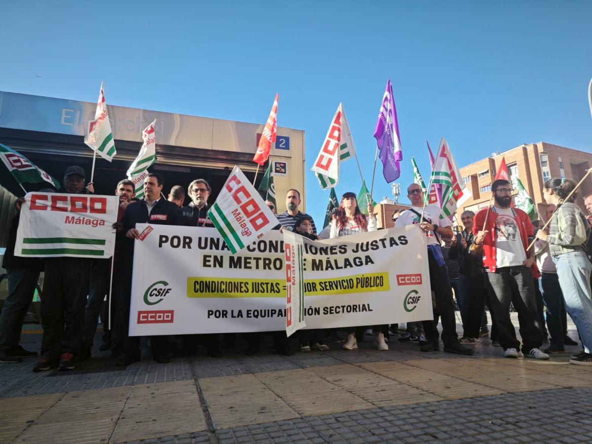 Imágenes de la concentración de Metro Málaga