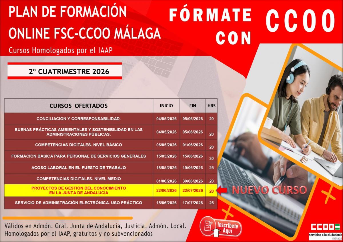 Cartel Cursos IAPP 2º Cuatrimestre 2026 (Nuevo curso disponible)