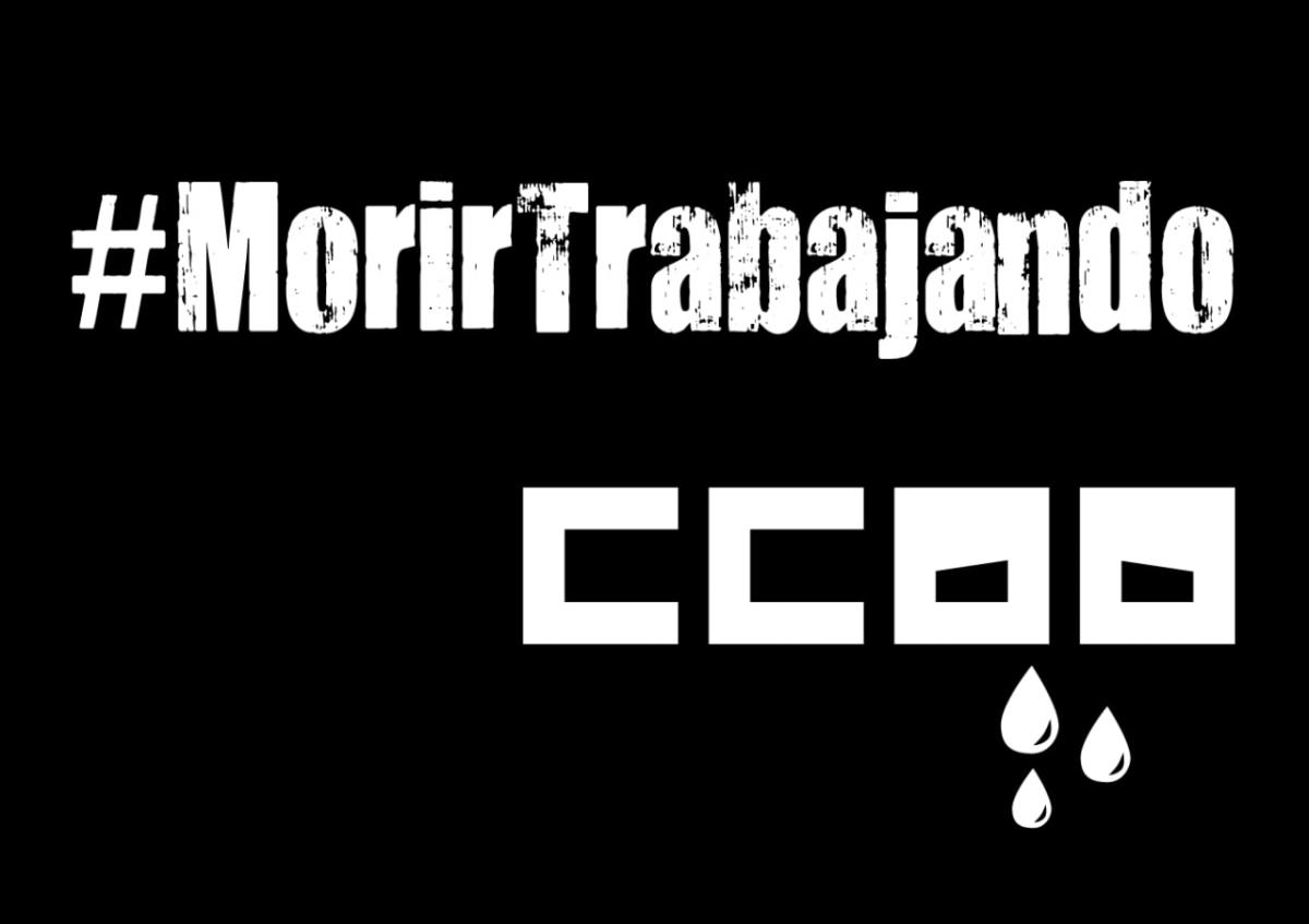 Logotipo CCOO #MorirTrabajando
