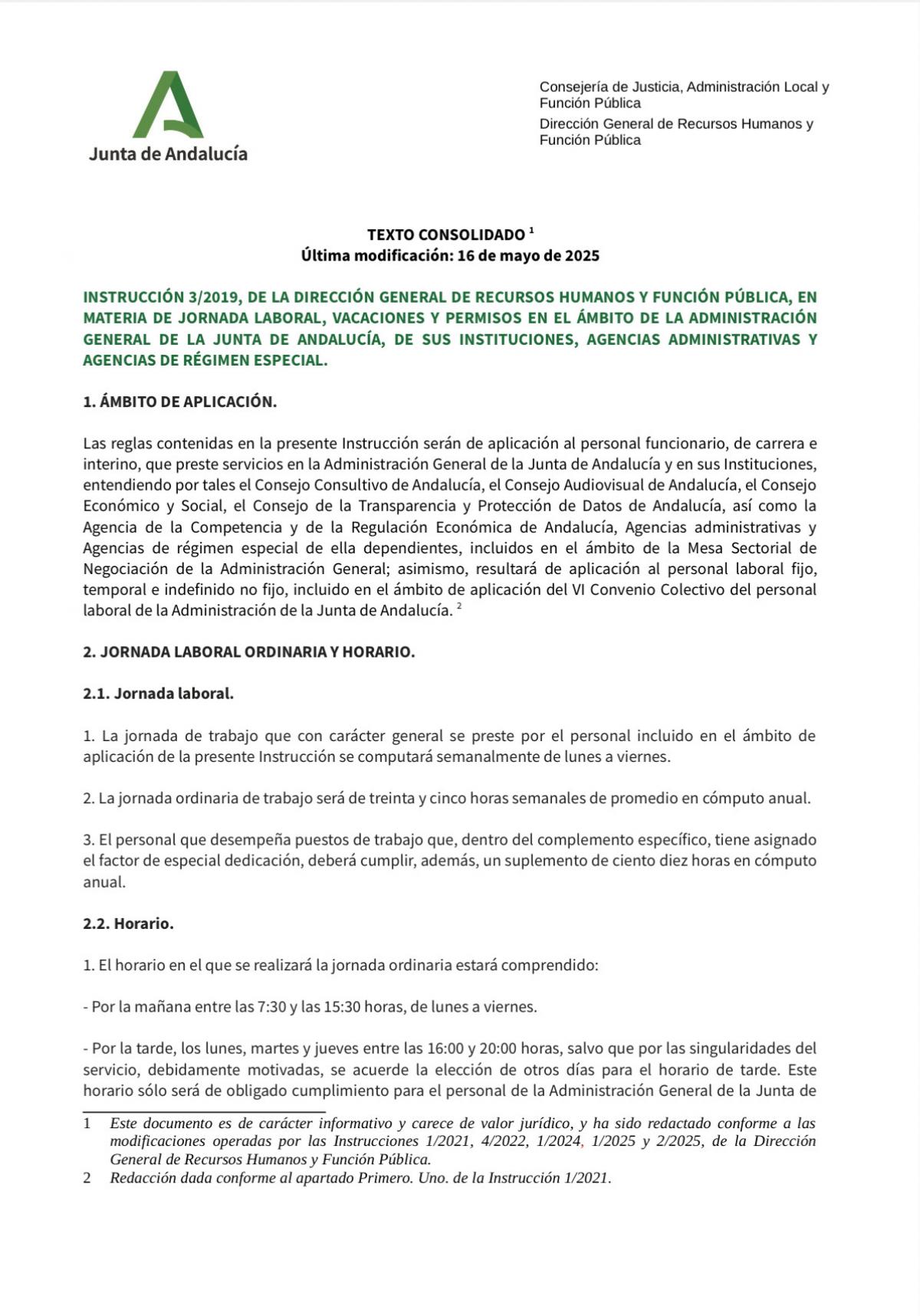 Instruccion consolidada