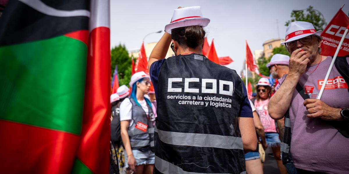 Manifestación por la jubilación anticipada de las y los conductores profesionales