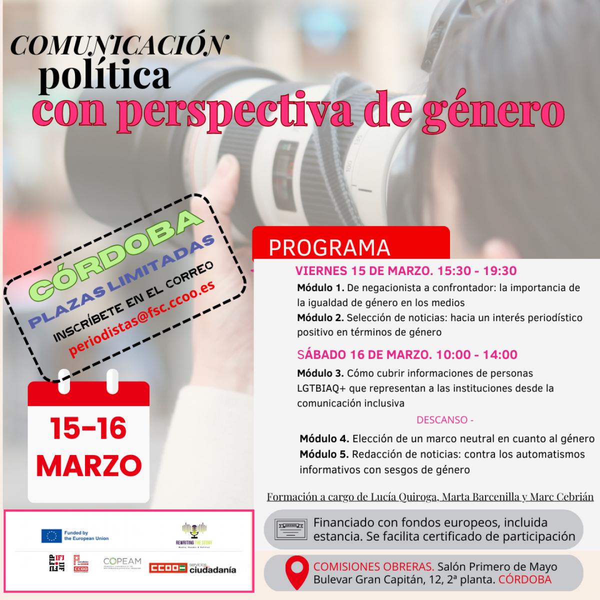 Cartel con la programación de los talleres organizados por la Agrupación de Periodistas. / A. R.