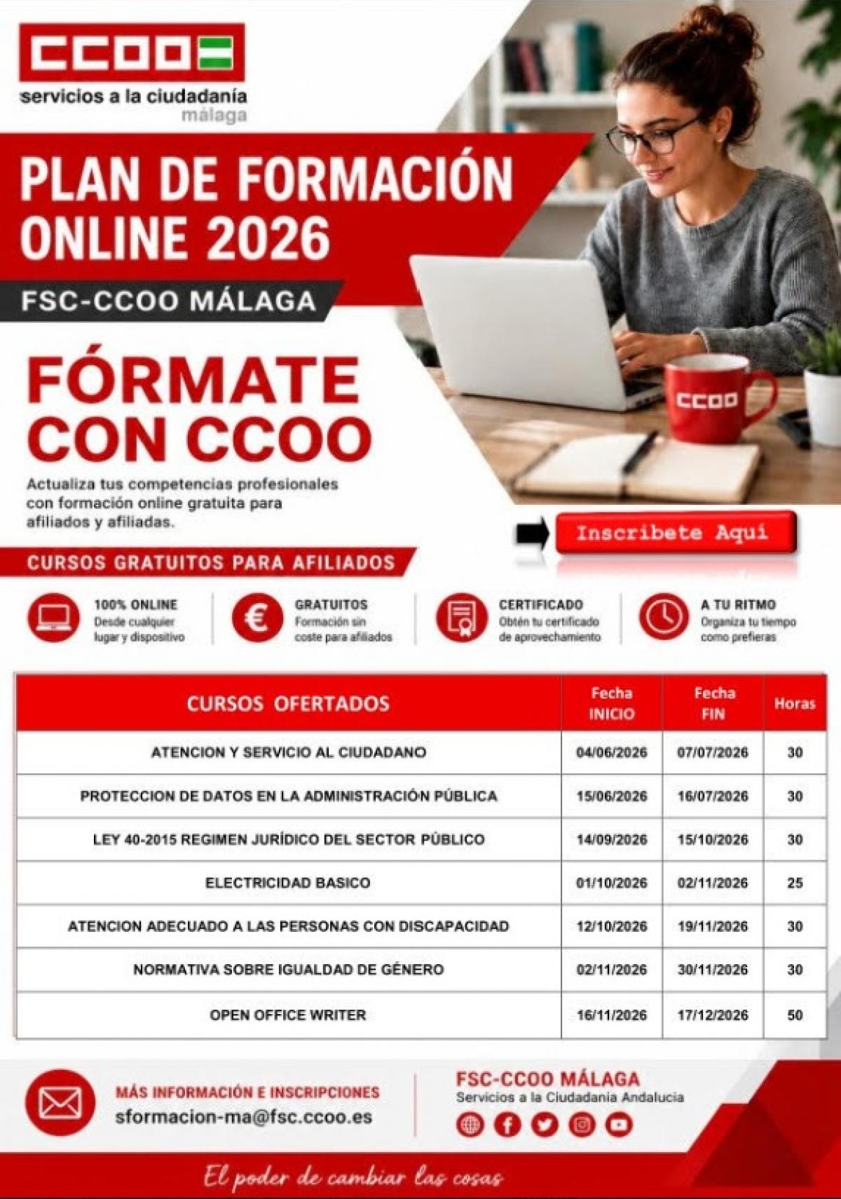 Cartel de los cursos