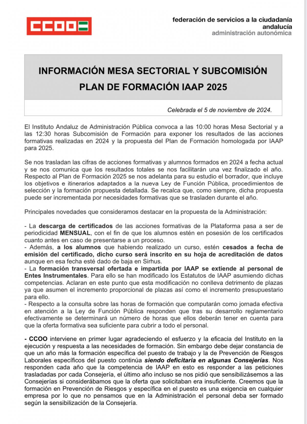 Info MS y Sub. Plan Formacin IAAP 2025