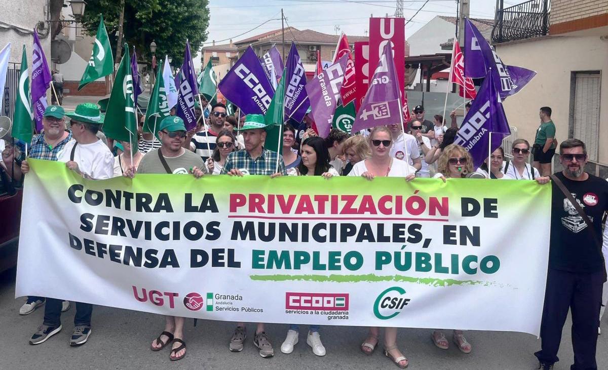 Manifestacin en Vegas del Genil, Granada