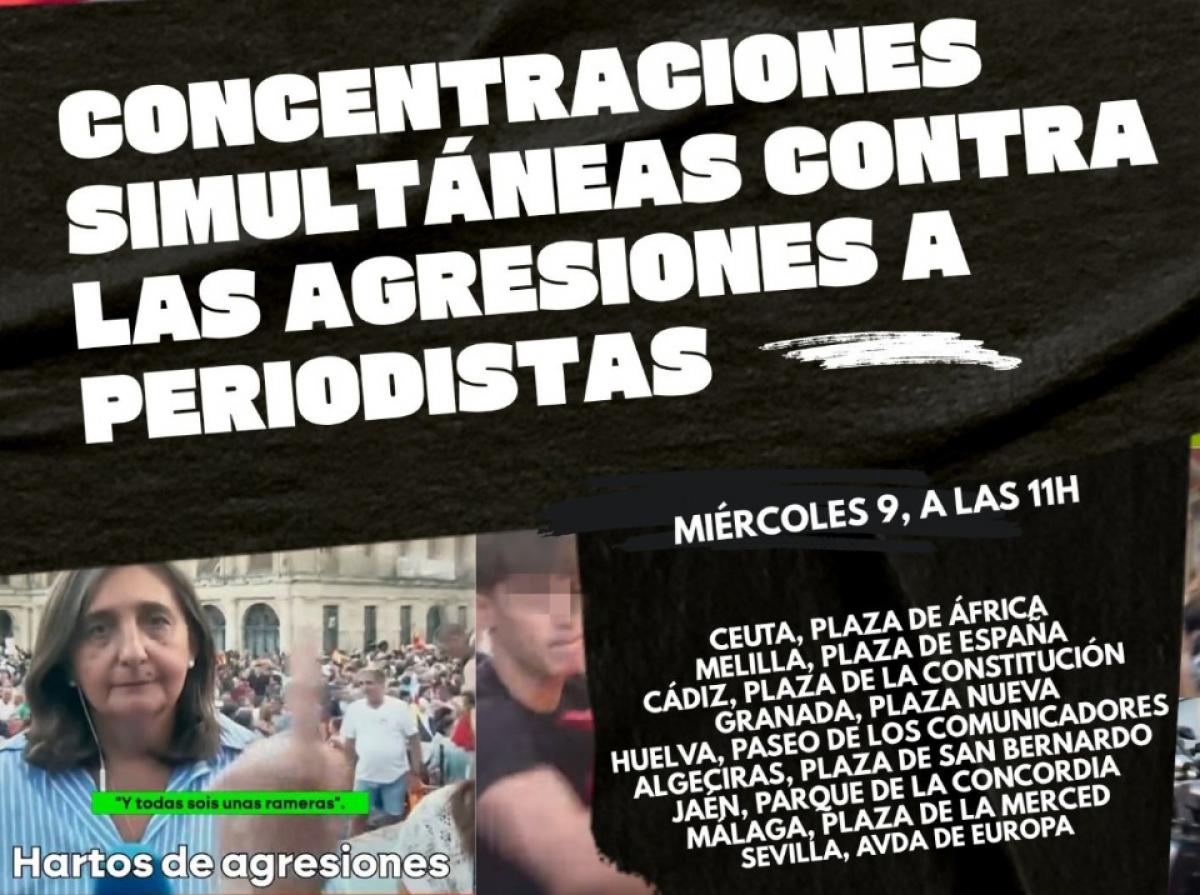Movilizaciones en Andalucía contra las agresiones a periodistas