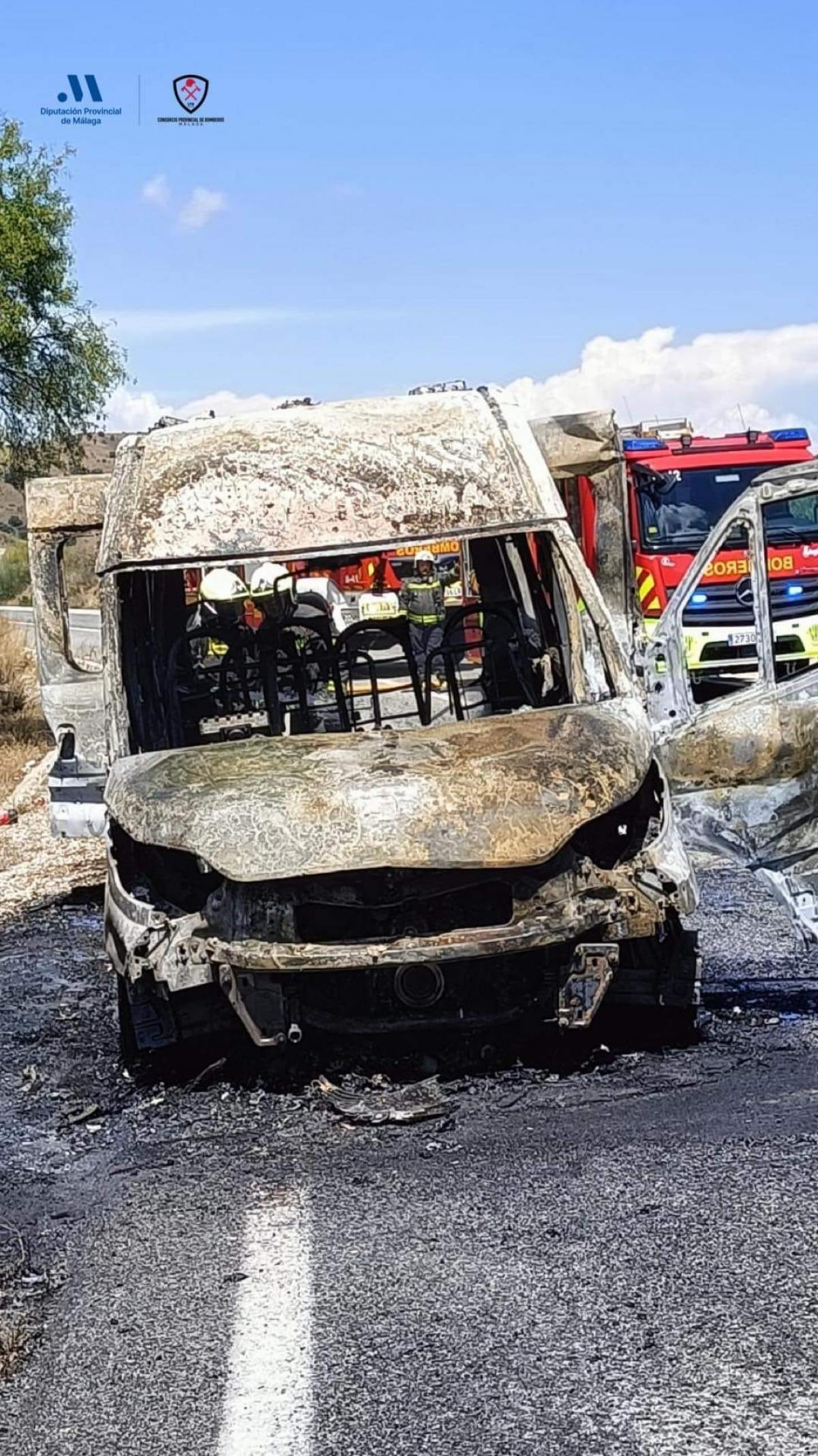 Ambulancia incendiada en Coín