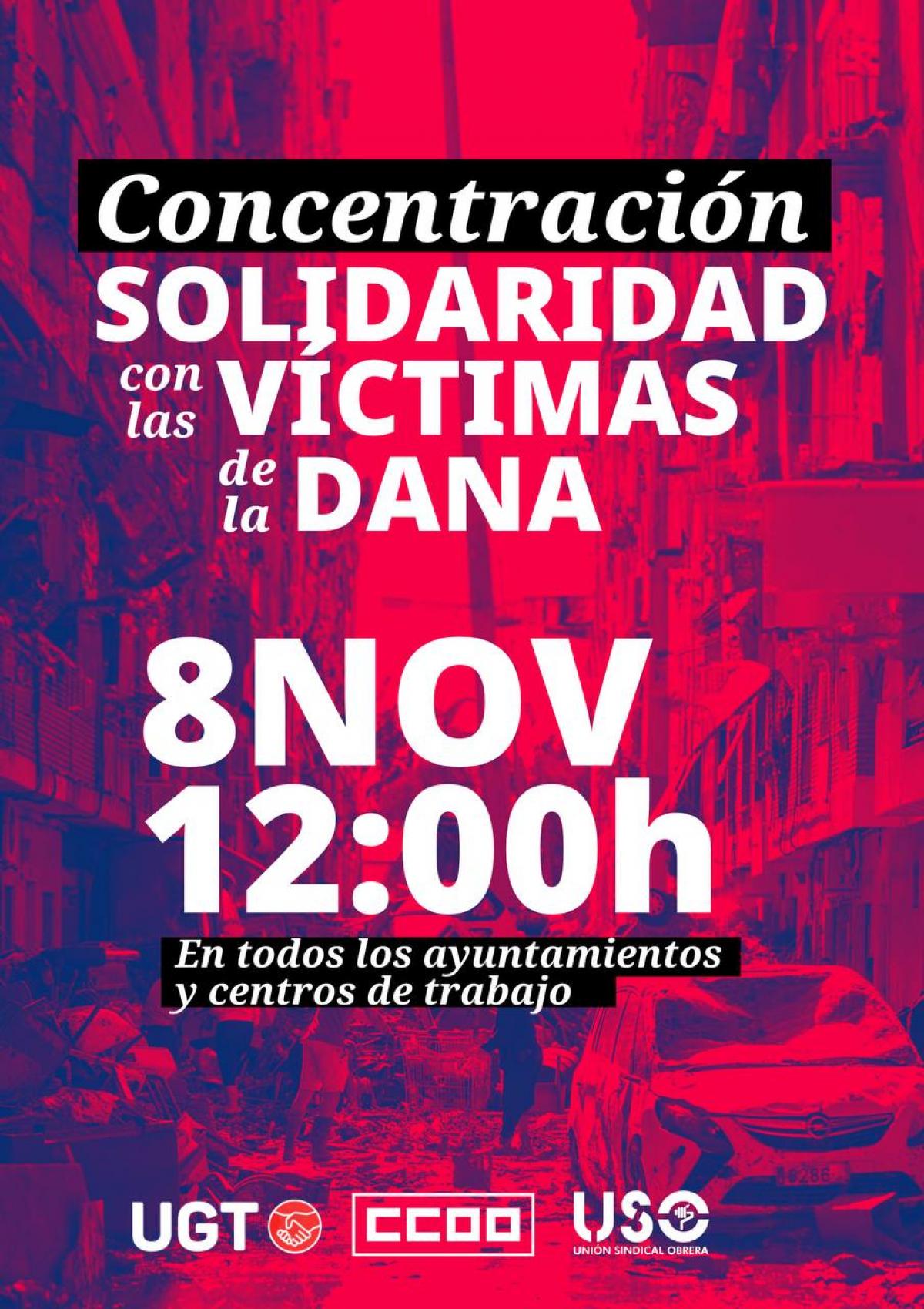 8N concentracin solidaridad vctimas DANA