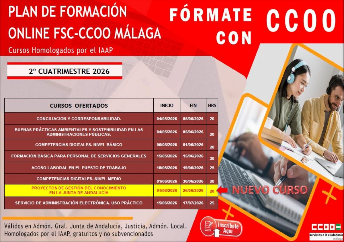 Cartel Cursos IAPP 2º Cuatrimestre 2026 (Nuevo curso disponible)