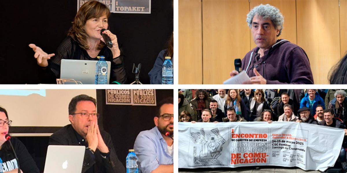 Representantes de Canal Sur en el I Encontro de Comits de Empresa de RTV Pblicas en Lucha