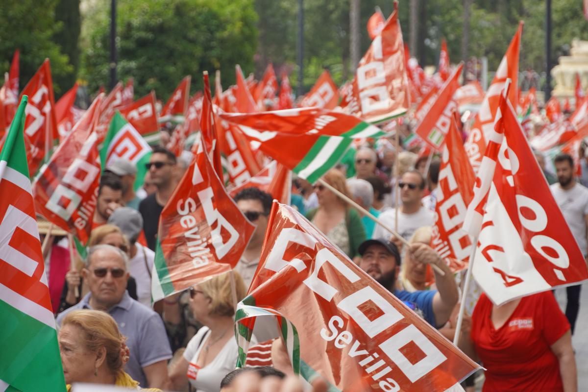 Imagen de archivo de una manifestacin de CCOO.