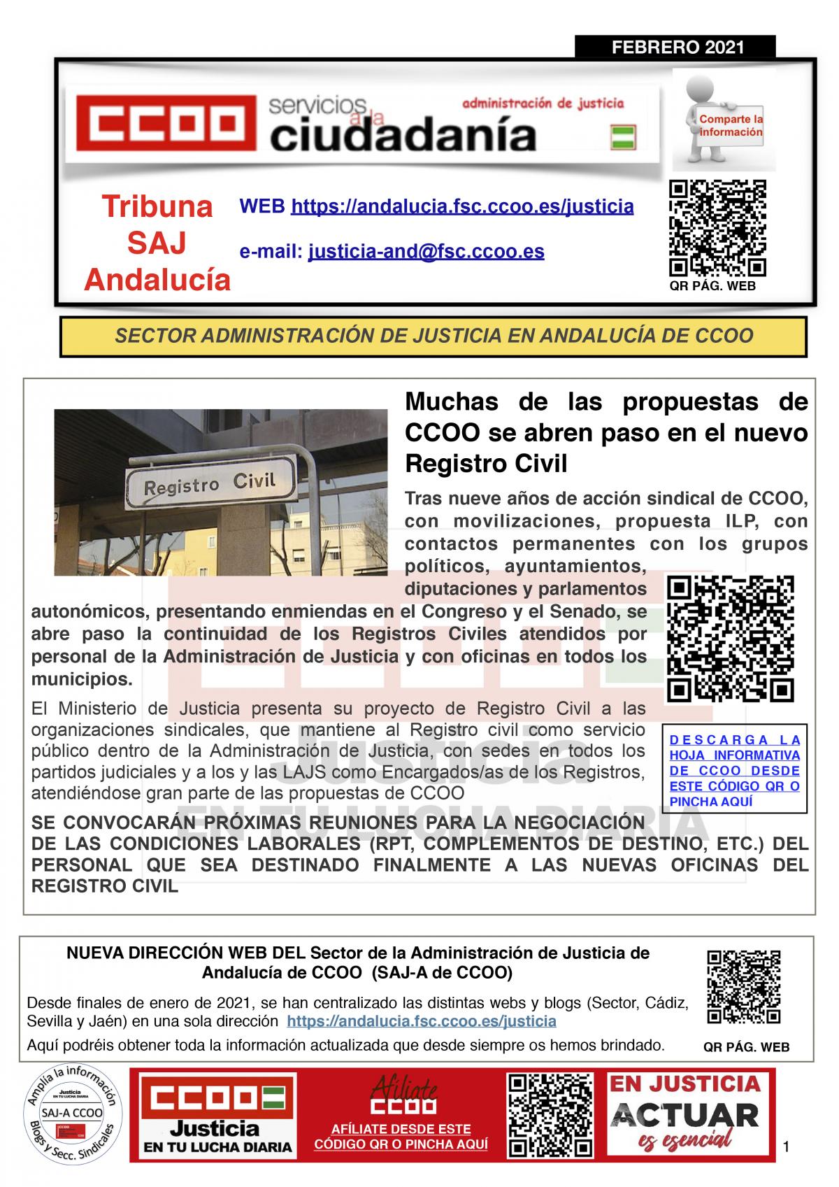 Tribuna Justicia Andalucía. Enero 2021