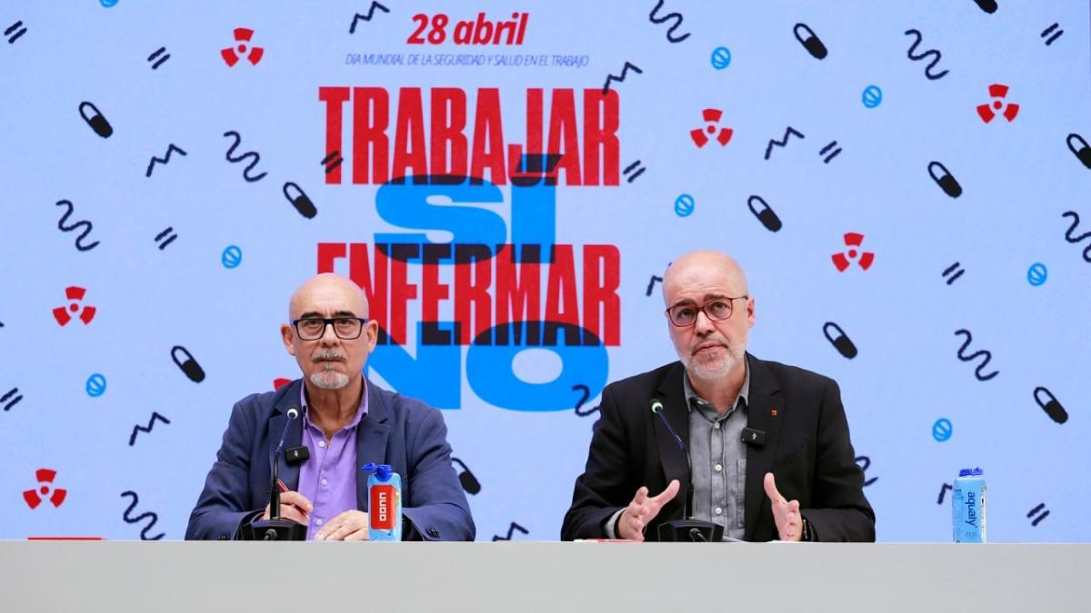 Unai Sordo y Mariano Sanz durante la presentación del informe