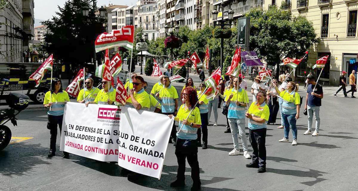 Trabajadoras y trabajadores de la Zona ORA de Granada