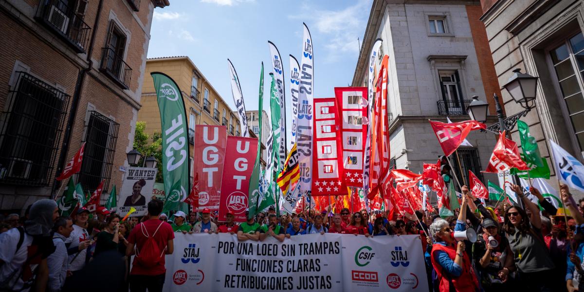 Más de 15.000 trabajadores y trabajadoras de la Administración de Justicia se manifestaron en Madrid el 25 de mayo de 2023