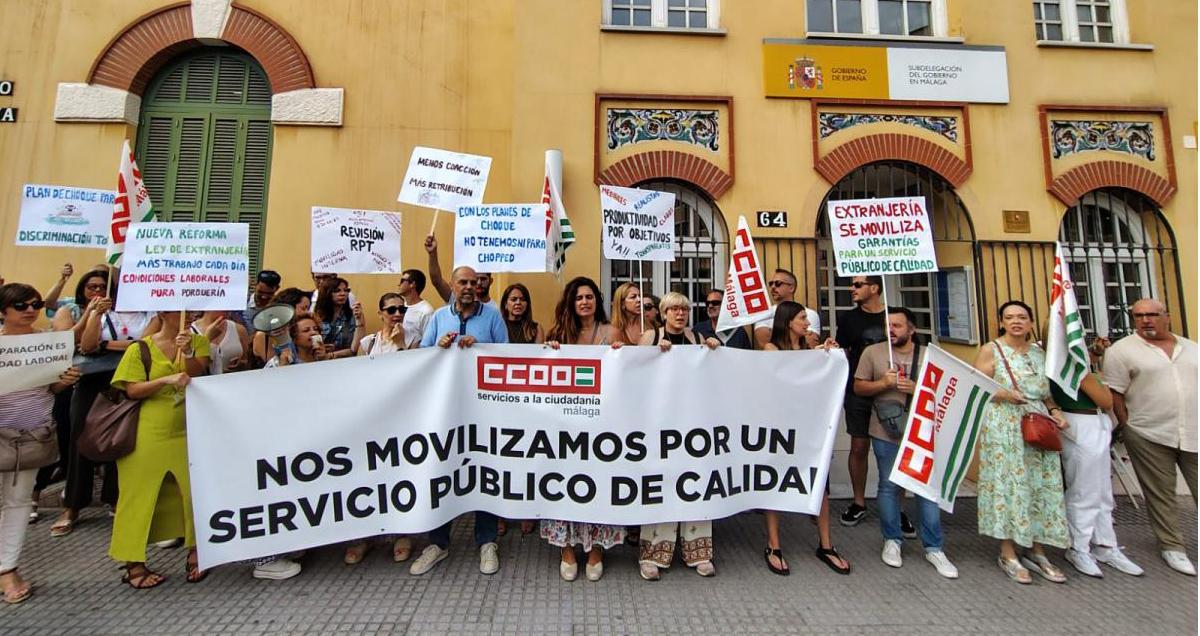 Movilizacin de la plantilla de las oficinas de extranjera en Mlaga