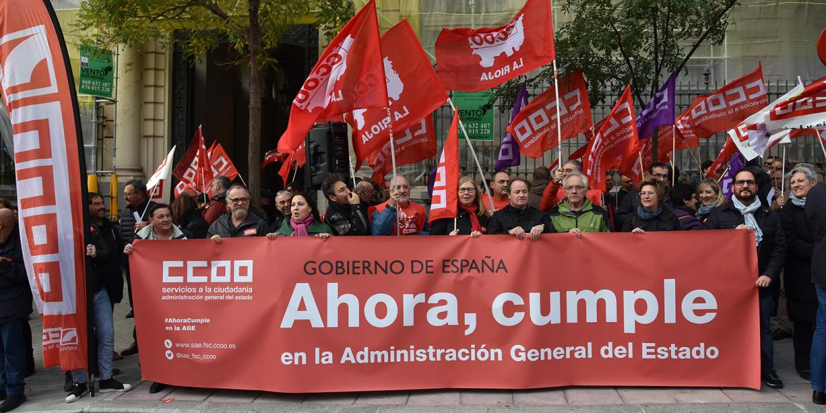 Manifestacin, CCOO se planta por los incumplimientos del Gobierno